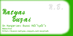 matyas buzai business card